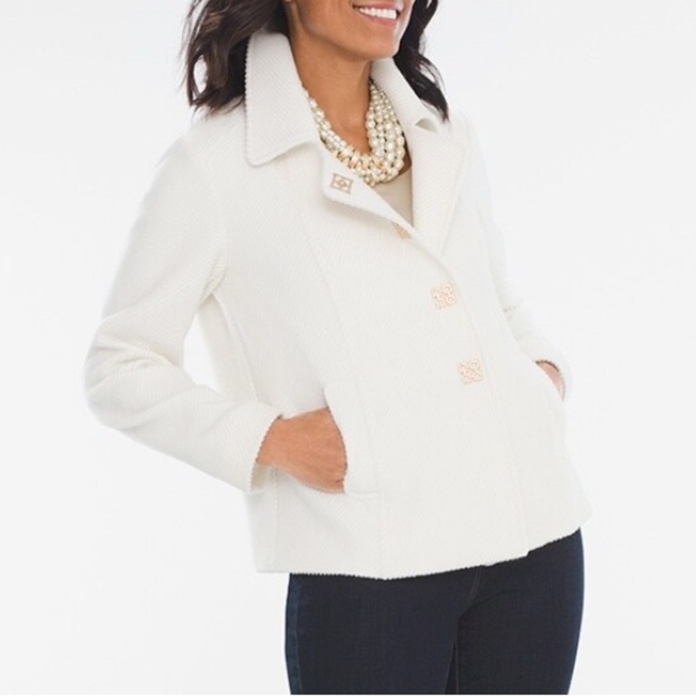 Chicos Plush Twill Swing Jacket NEW